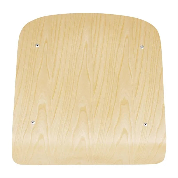 Bolero Cantina Side Chairs with Wooden Seat Pad and Backrest Orange (Pack of 4)