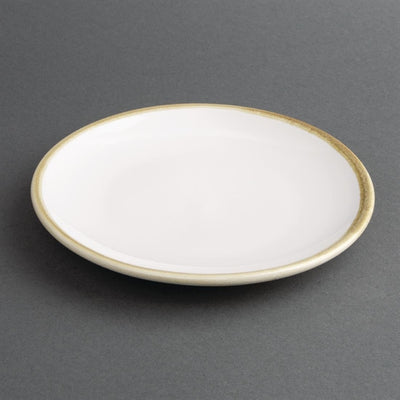 Olympia Kiln Round Coupe Plate Chalk 180mm (Pack of 6)