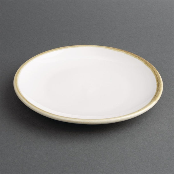 Olympia Kiln Round Coupe Plate Chalk 180mm (Pack of 6)