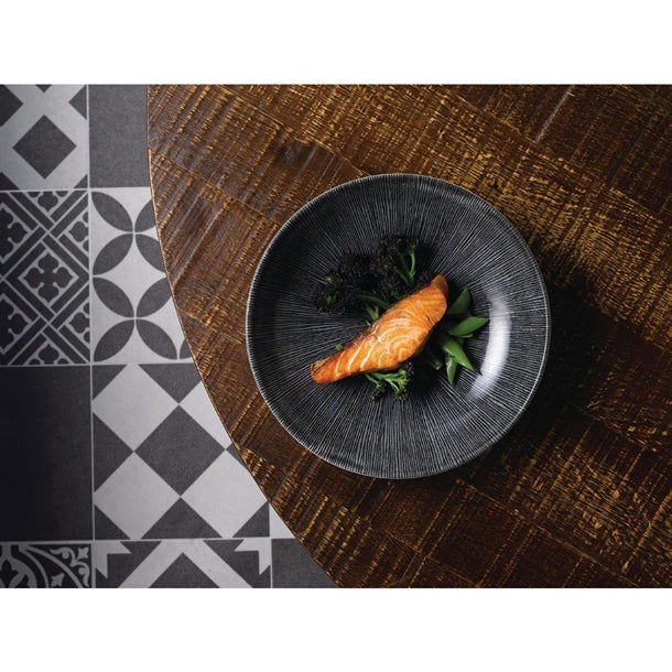 Churchill Studio Prints Agano Coupe Bowls Black 248mm (Pack of 12)