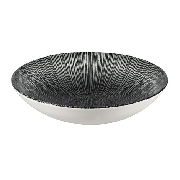 Churchill Studio Prints Agano Coupe Bowls Black 182mm (Pack of 12)