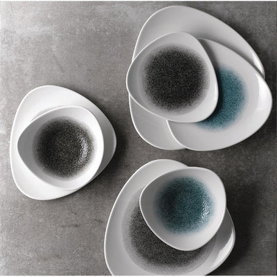 Churchill Studio Prints Raku Triangle Plates Quartz Black 311mm (Pack of 6)