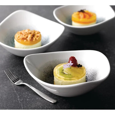 Churchill Studio Prints Raku Triangle Bowls Quartz Black 185mm 370ml (Pack of 12)