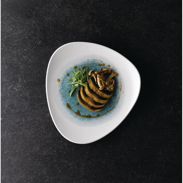 Churchill Studio Prints Raku Triangle Plates Jade Green 265mm (Pack of 12)