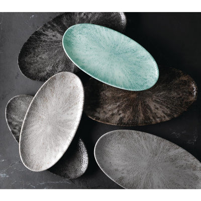 Churchill Studio Prints Stone Chefs Plates Aquamarine 299 x 150mm (Pack of 12)