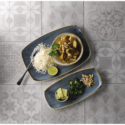 Churchill Stonecast No. 8 Oblong Chefs Plates 300 x 199mm Blueberry (Pack of 6)