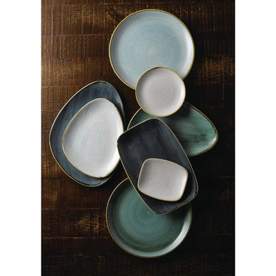 Churchill Stonecast Triangular Chefs Plates Blueberry 365 x 250mm (Pack of 6)