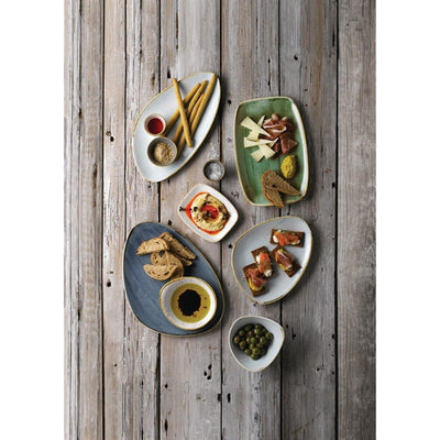 Churchill Stonecast No. 8 Oblong Chefs Plates 300 x 199mm Samphire Green (Pack of 6)