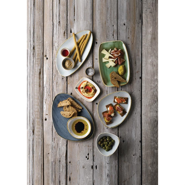 Churchill Stonecast No. 8 Oblong Chefs Plates 300 x 199mm Samphire Green (Pack of 6)