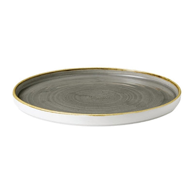 Churchill Stonecast Walled Chefs Plates Peppercorn Grey 210mm (Pack of 6)