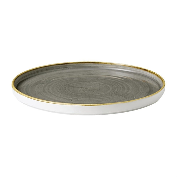 Churchill Stonecast Walled Chefs Plates Peppercorn Grey 210mm (Pack of 6)