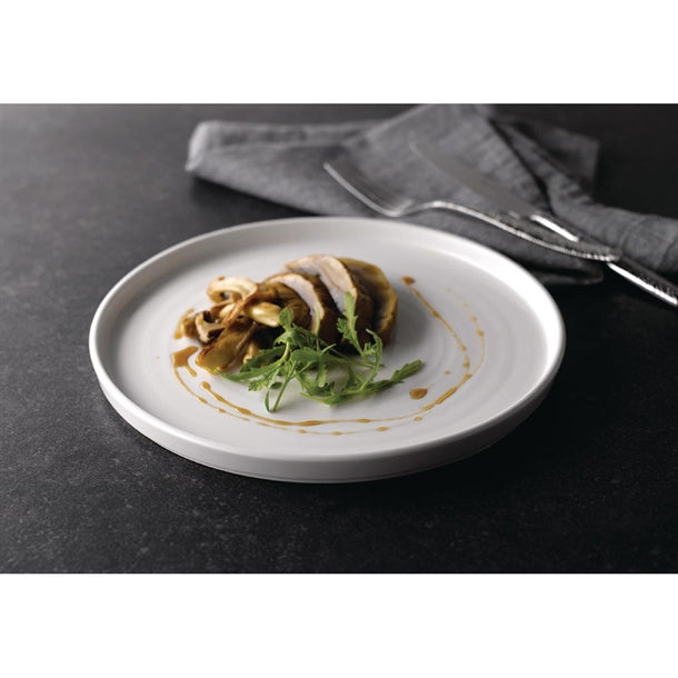 Churchill Walled Chefs Plates White 210mm (Pack of 6)