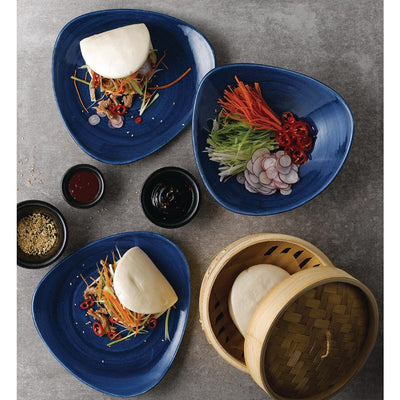 Churchill Stonecast Patina Triangular Bowls Cobalt 153mm (Pack of 12)