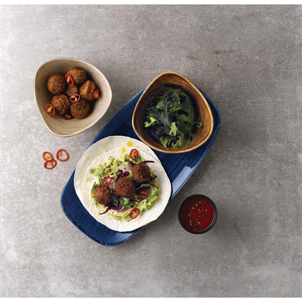 Churchill Stonecast Patina No. 3 Chefs Plates Cobalt 298 x 153mm (Pack of 12)