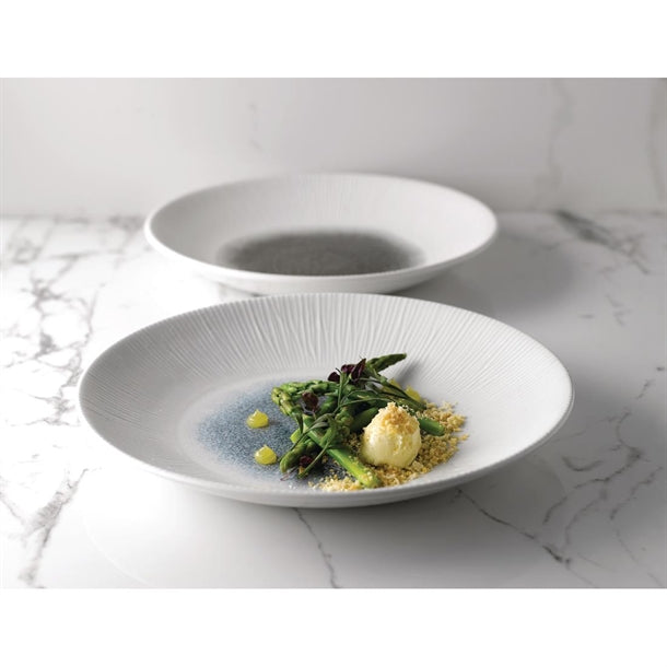 Churchill Bamboo Centre Print Deep Coupe Plates Quartz Black 281mm (Pack of 12)