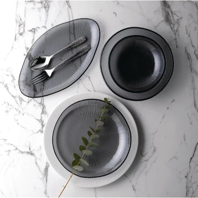 Churchill Bamboo Organic Glass Plate Dusk 225mm (Pack of 6)