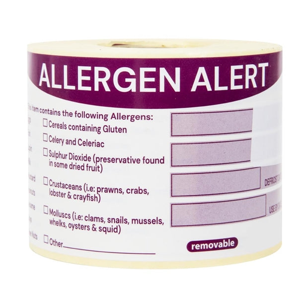 Vogue Removable Allergen Alert Food Labels (Pack of 250)