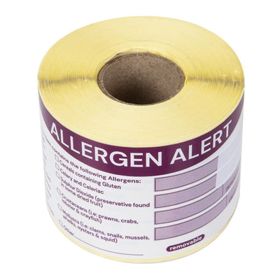 Vogue Removable Allergen Alert Food Labels (Pack of 250)