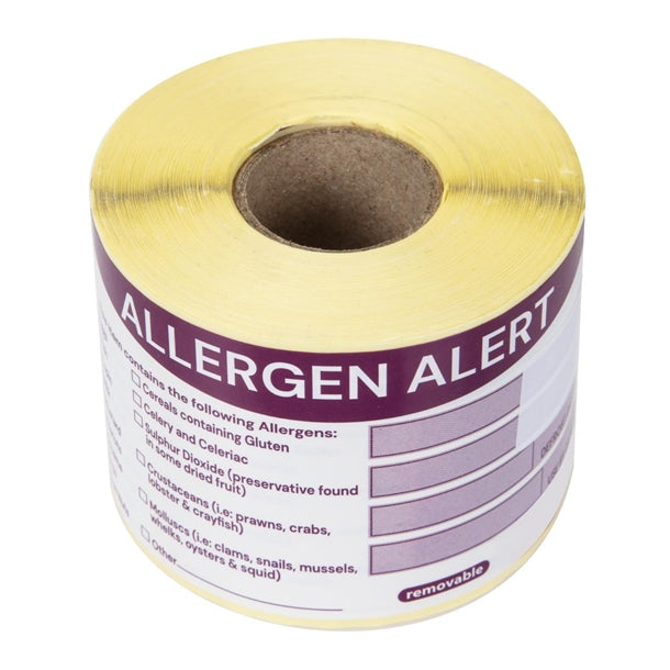 Vogue Removable Allergen Alert Food Labels (Pack of 250)