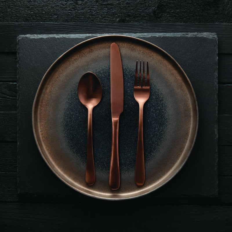 Olympia Cyprium Copper Dessert Spoon (Pack of 12)