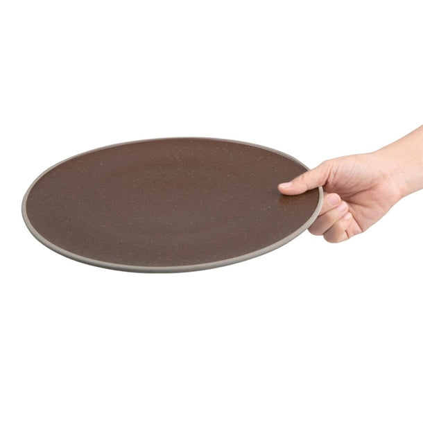 Olympia Anello Earth Raw Edge Plates 285mm (Pack of 4)