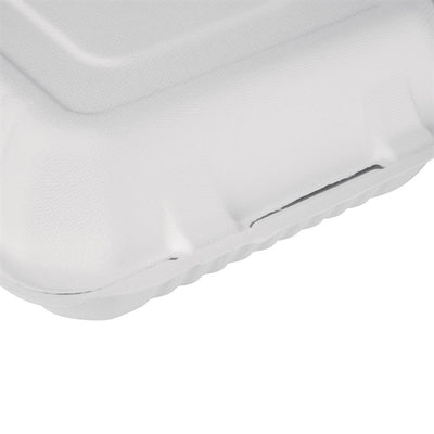 Fiesta Green Compostable Bagasse Hinged Food Containers 223mm (Pack of 200)