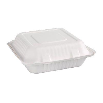 Fiesta Green Compostable Bagasse Hinged Food Containers 236mm (Pack of 200)