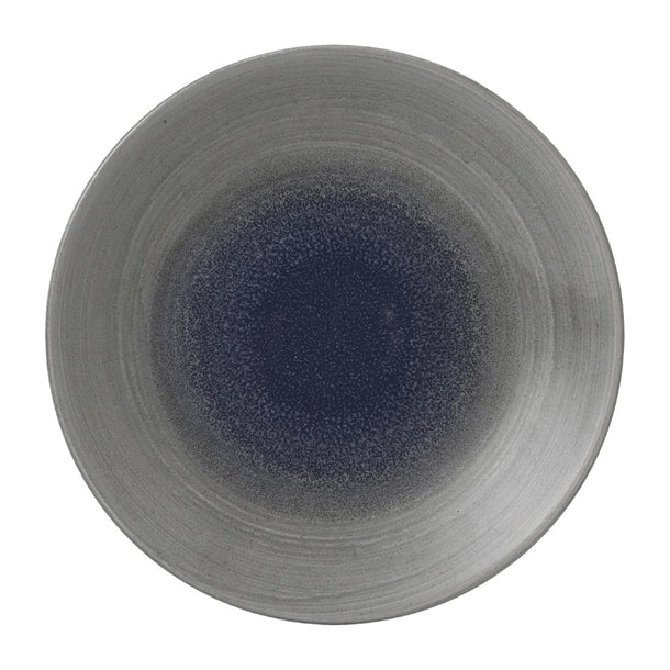 Churchill Stonecast Aqueous Deep Coupe Plates Grey 239mm (Pack of 12)