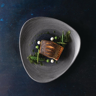 Churchill Stonecast Aqueous Lotus Plates Grey 305mm (Pack of 6)