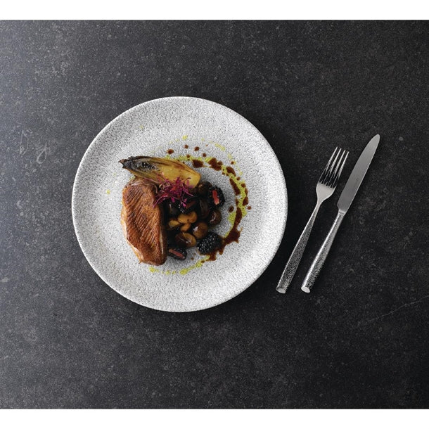 Churchill Raku Jasper Grey Evolve Coupe Plate 8.67" (Box 12) (Direct)