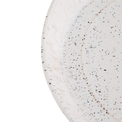 Olympia Cavolo Flat Round Bowls White Speckle 220mm (Pack of 4)