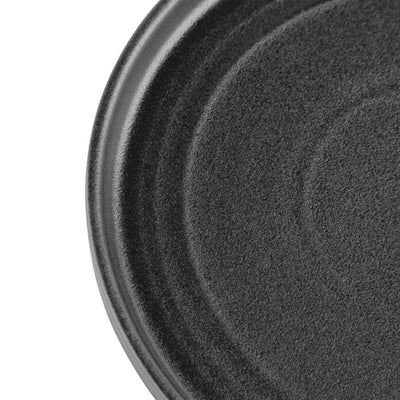 Olympia Cavolo Textured Black Flat Round Plates 270mm (Pack of 4)