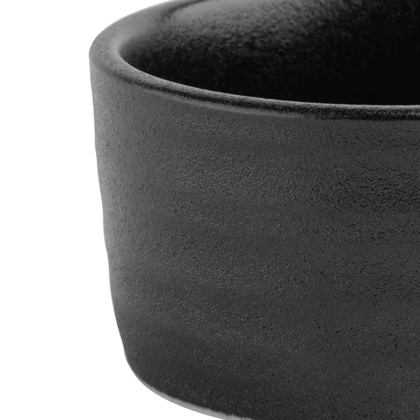 Olympia Cavolo Dipping Dishes Textured Black 67mm (Pack of 12)
