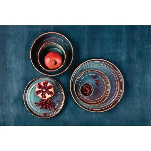 Olympia Cavolo Flat Round Bowls Iridescent 143mm (Pack of 6)