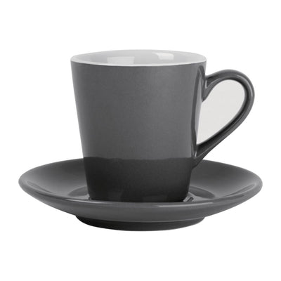 Olympia Cafe Flat White Cups Charcoal 170ml (Pack of 12)