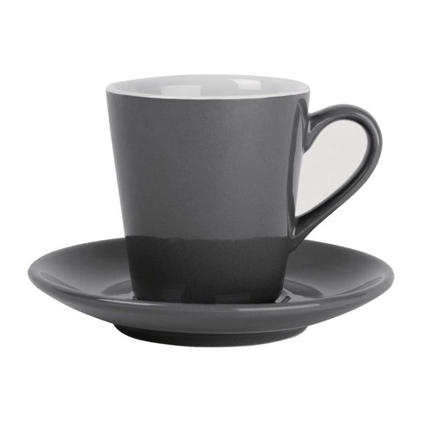Olympia Cafe Flat White Cups Charcoal 170ml (Pack of 12)