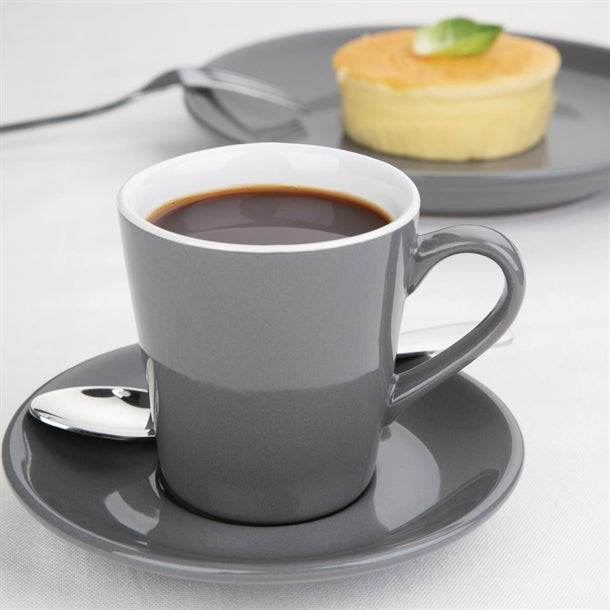 Olympia Cafe Flat White Cups Charcoal 170ml (Pack of 12)