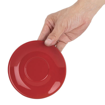 Olympia Cafe Flat White Saucers Red 135mm (Pack of 12)