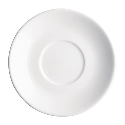 Olympia Cafe Flat White Saucers White 135mm (Pack of 12)