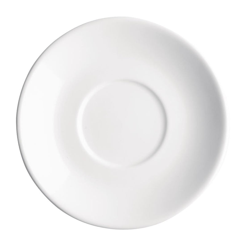 Olympia Cafe Flat White Saucers White 135mm (Pack of 12)