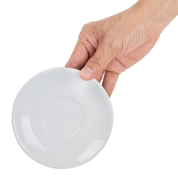 Olympia Cafe Flat White Saucers White 135mm (Pack of 12)