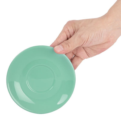 Olympia Cafe Flat White Saucers Aqua 135mm (Pack of 12)