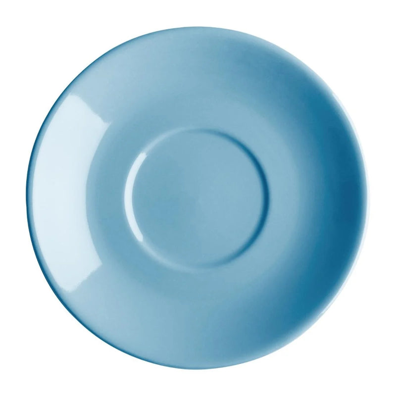 Olympia Cafe Flat White Saucers Blue 135mm (Pack of 12)