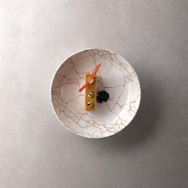 Studio Prints Kintsugi Agate Grey Coupe Bowl 15oz (Box 12)