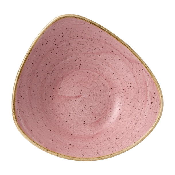 Stonecast Petal Pink Triangle Bowl 21oz (Pack of 12)
