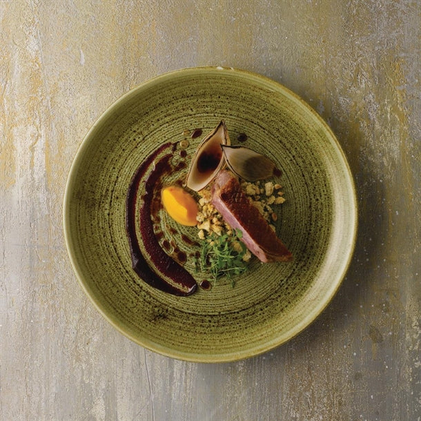Stonecast Plume Olive Coupe Plate 8 2/3 " (Pack of 12)