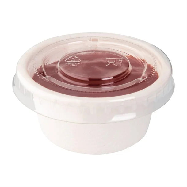 Fiesta PET Bagasse Cup Lids Clear (Pack of 1000)