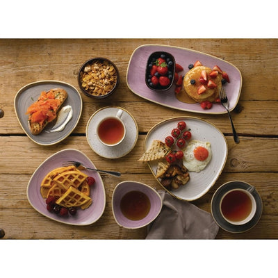 Churchill Stonecast Barley White Triangle Walled Chefs Plate 200mm (Pack of 6)