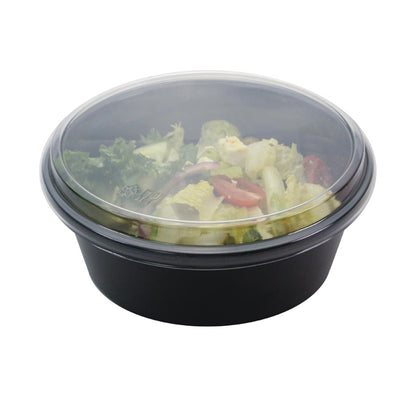 Creative Melamine Salad Bowls Black 186x60mm (Pack of 6)
