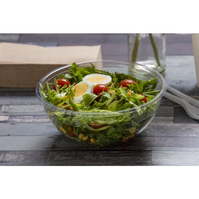 Vegware 185-Series Compostable Bon Appetit Wide PLA Salad Bowls 32oz (Pack of 300)